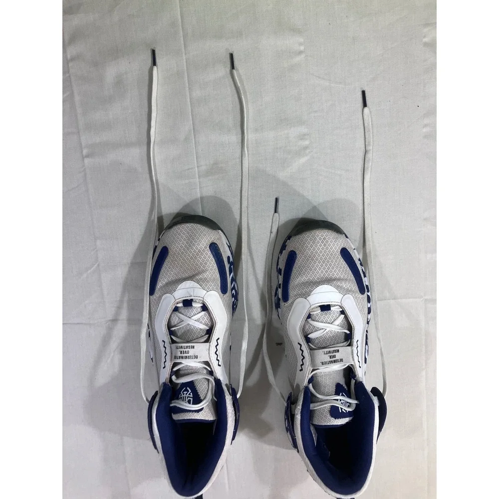 Adidas Hoops‎ Mens BB Shoes White Blue Camo F21/S22-TN21/066D.1-3 Size 13